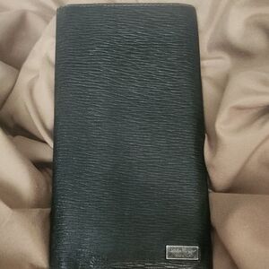 Salvatore Ferragamo Black Textured Wallet